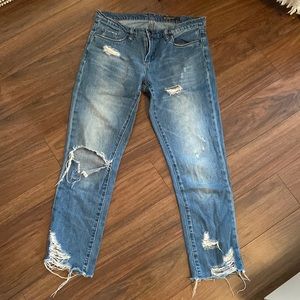 Blank NYC Denim Cropped Girlfriend Jeans
